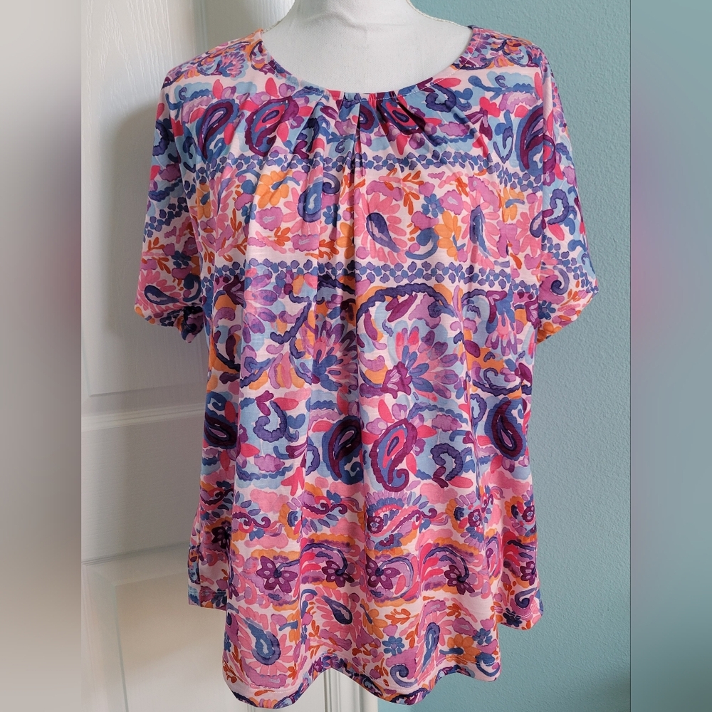 Pink Paisley Top